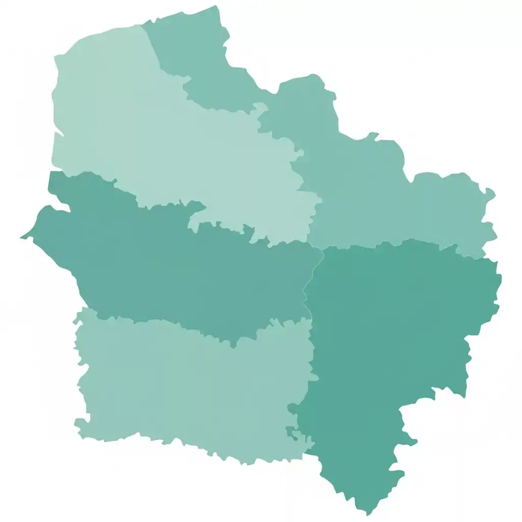 Carte des zones d'intervention - Avocat droit du travail Lille et Hauts-de-France