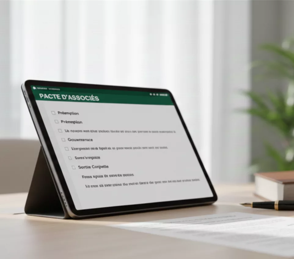 Rédaction d'un pacte d'associé par un avocat