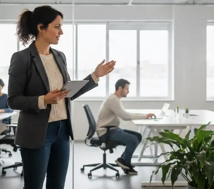 Une dirigeante d'entreprise agissant en responsabilité