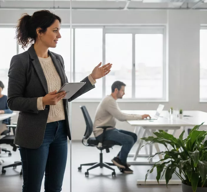 Une dirigeante d'entreprise agissant en responsabilité