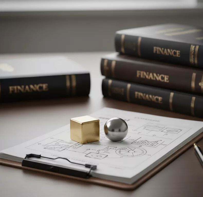 un bureau et des livres de finance d'entreprise