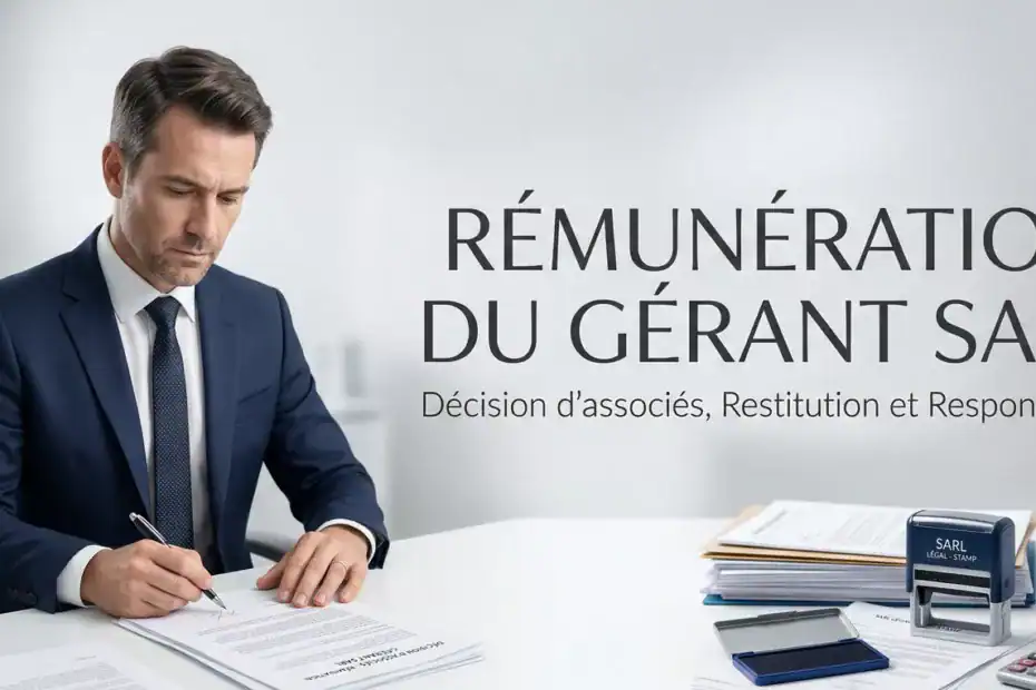 un associé en train de rédiger la clause de rémunération dans le statuts de sa SARL
