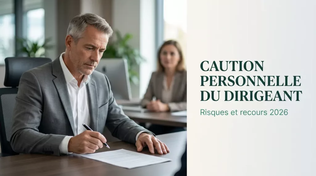 Chef d'entreprise hésitant à signer un acte de caution personnelle