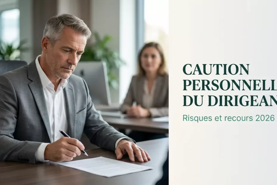 Chef d'entreprise hésitant à signer un acte de caution personnelle